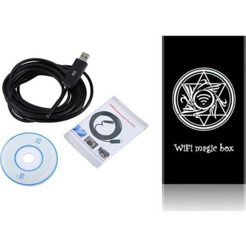 WIFI Endoscope Camera 7MM Lens 2M 5M 7M 10M 15M 20M 25M Borescope Inspection Camera USB Endoscopio Android IOS Phone
