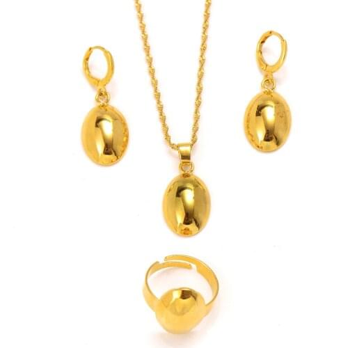 10k Never Broke Again Gold set Jewelry Beads Round Ball Pendant Necklace Earrings Ring set Indian Traditional Bollywood