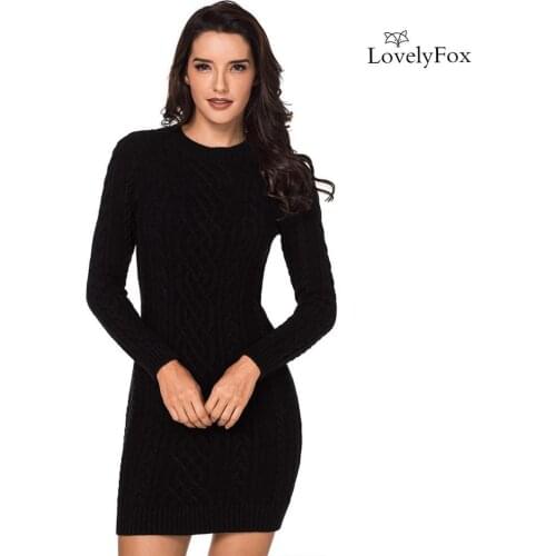 Модные вязаные платья LOVELYFOX China At AliExpress