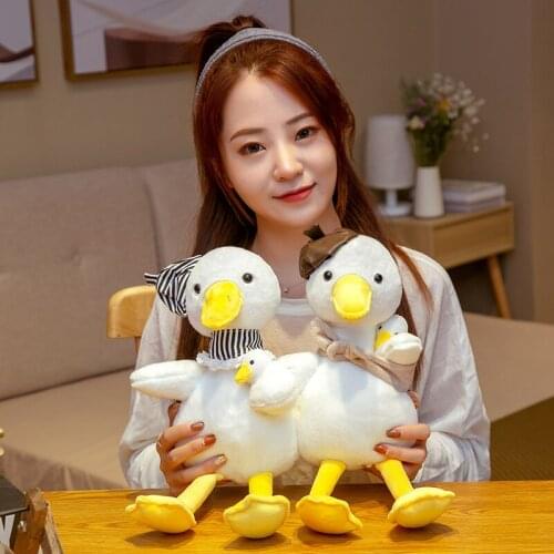 1 pcs Lovely Hat Duck Plush Toys kawaii Animal Mother and Baby Duck Dolls Stuffed Soft Pillow for Children Baby Birthday Gifts