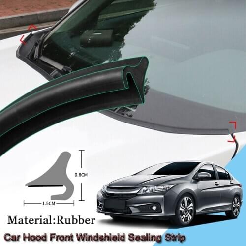 Rubber Seal Strip Windshied Spoiler Filler Protect Edge Weatherstrip Strips Stickers Auto Accessories For Honda City 2014-2020