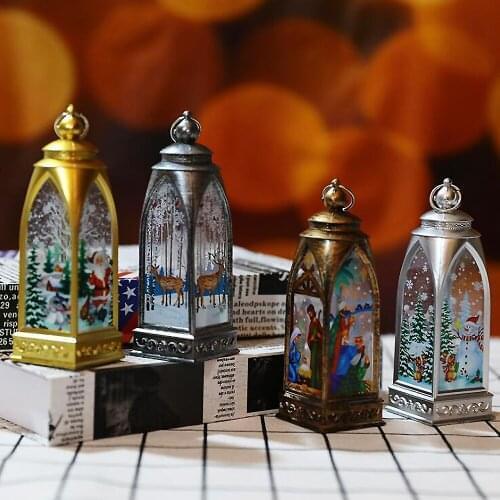 Christmas Decorations Led Christmas Candle Flame Light Castle Festival Christmas Party Decor Fairy Light Xmas Decor Gift