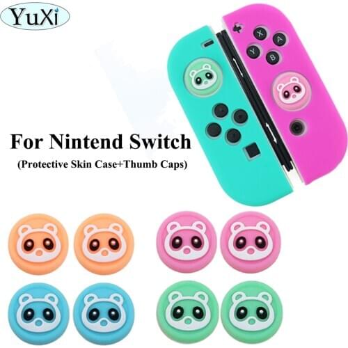 YuXi Silicone Joycon Cover for Nintend Switch Antislip Rubber Skin Case Protective Thumb Grip Caps for Nintend Switch Controller