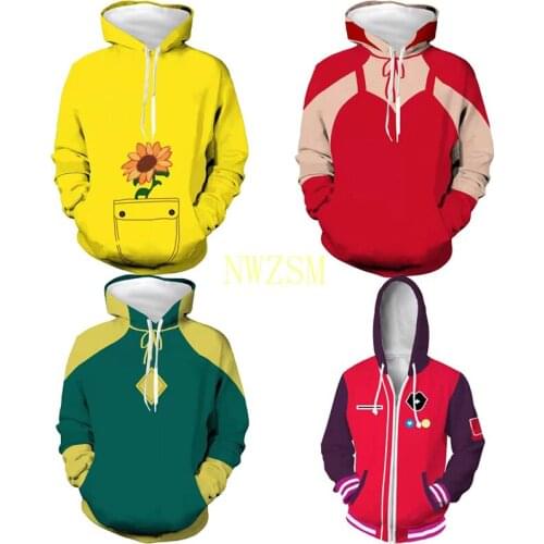2021 Wonder Egg Priority Cosplay Hoodies Ohto Ai Costumes Kawai Rika Jackets Hooded Zipper Coats Ohto Ai Hooded Sweater