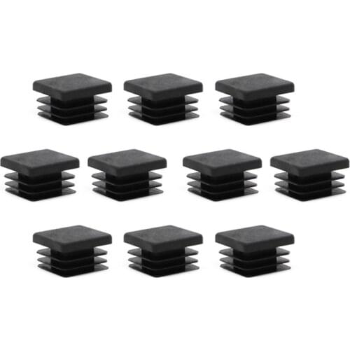 Pack-10 1" 1x1 inch Square Tube Hole Plug End Cap Leg Table Glides Feet Tips Inserts