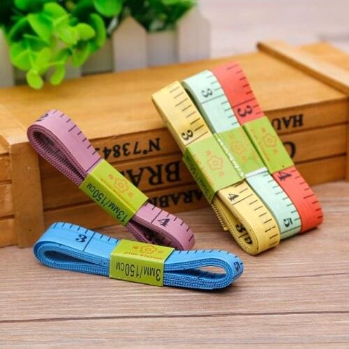 1.5m Sewing Tailor Tape Measure Mini Soft Flat Ruler Body Measuring Ruler Centimeter Meter Sewing Measuring Tape Circumference