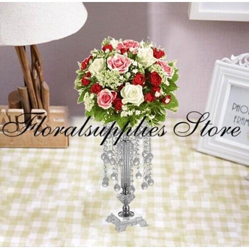 10Pcs/Lot Acrylic Wedding Table Centerpieces Flower Vases Stand Rack Event Party Road Lead Candle Holder Home Decoration 3 Size
