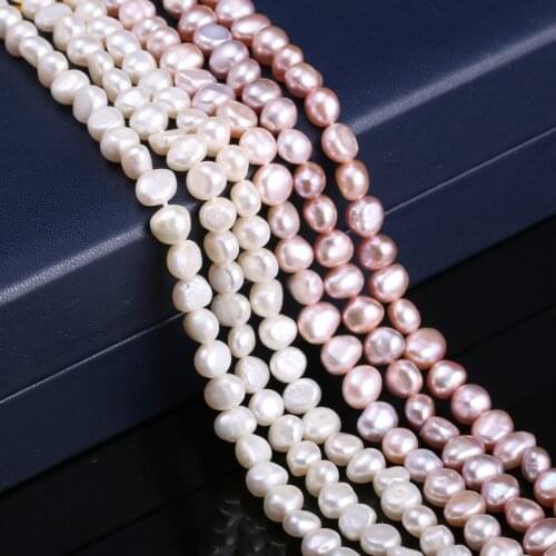 100% Natural Freeform Freshwater Cultured Pearls Beads DIY Beads for Jewelry Making DIY Strand 15 Inches Size 6mm-7mm