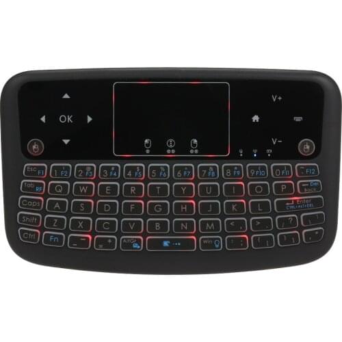 A36 2.4G Color Backlit Air Mouse Mini Wireless Keyboard Touchpad Keyboard Remote Control For Android TV Box Smart TV PC PS3 New
