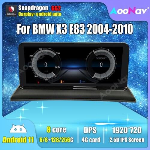Car Multimedia Player GPS Navigation For BMW X3 E83 2004 2005 2006 2007 2008 2009 2010 64G 128G 256G Android 11.0 Stereo Screen