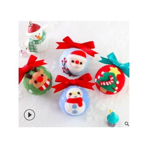 Key chain wool needlepoint kit wool felt needle felting decoration craft needlecraft DIY handmade