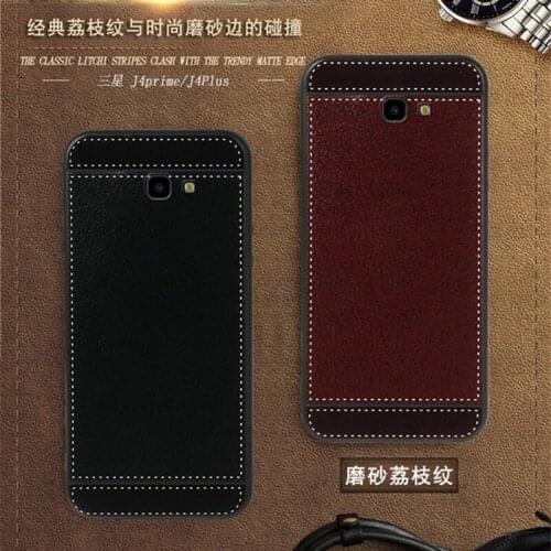 Case for Samsung galaxy J4 Plus Case leather J415F Soft Black silicone for Samsung galaxy J4+ DUAL SIM Cover J4 Plus 2018 Prime