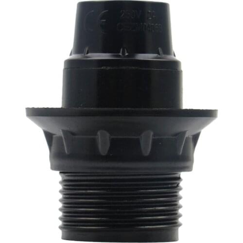 Wholesale CE CQC 2A 250V black E14 half- tooth aluminum cover self-locking bakelite head lamp holder screw mouth base socket