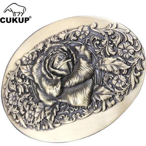 CUKUP New Unique Design Animals Pattern Solid Copper Belt Buckles Many Models Choice Western Cowboy Brass Metal for Men BRK039