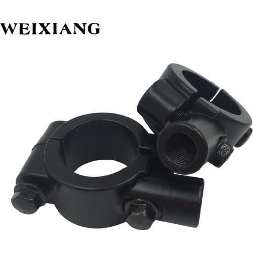22mm 25mm M8 M10 Motorcycle Mirror Mount Holders Bracket Clamp For Motorbike Handlebar Moped Dirt Pit Bike ATV Quad 4 Wheeler