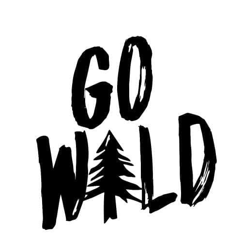 Go Wild Text Nature Vinyl Car Decal Hiking Car Decals Window Adventure Bumper Car Sticker Removable L599