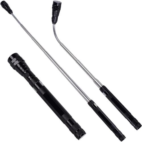 Magnet 3xLED Magnetic Pickup tool, Telescoping Flexible Extensible Led Flashlights,Perfect mechanical pick-up tools gifts