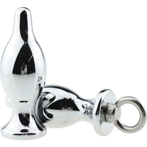 Pull ring handle metal anal plug, Small Medium Big Anal Toys stainless steel butt plug,gay sex toys anal canal erotic toys shop
