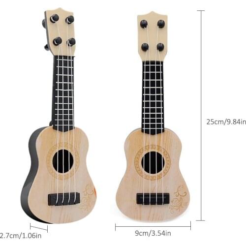 Mini Guitar 4 Strings Classical Ukulele Guitar Toy Musical Instruments for Kids Children Beginners Early Education Small Guitar