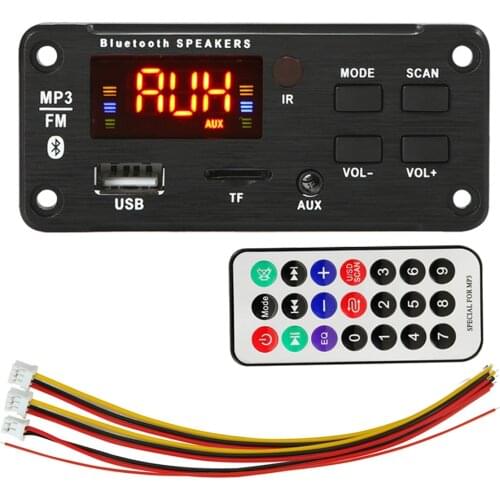 BT5.0 Decoding Board Module Wireless Audio Module Car USB AUX Decoding Board With Remote Control MP3/ WMA/ WAV/ FLAC/ APE
