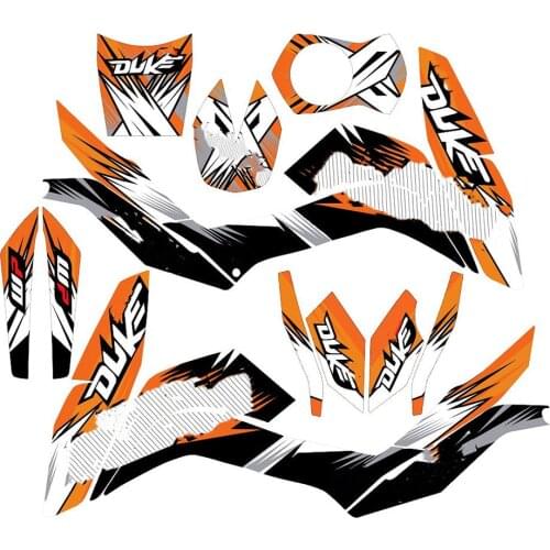 Motorcycle Team 3M Graphics Backgrounds Street Bike Personalised Stickers DECALS kits For KTM DUKE 125 200 390 2016 2015 2014