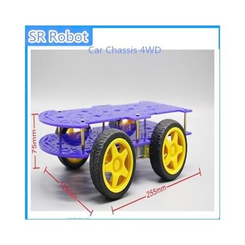 Smart Car Kit Intelligent Car Chassis 4WD Arduino Suite With Code Disk Speed DIY Rc Toy Remote Control 4 Motor Wheel
