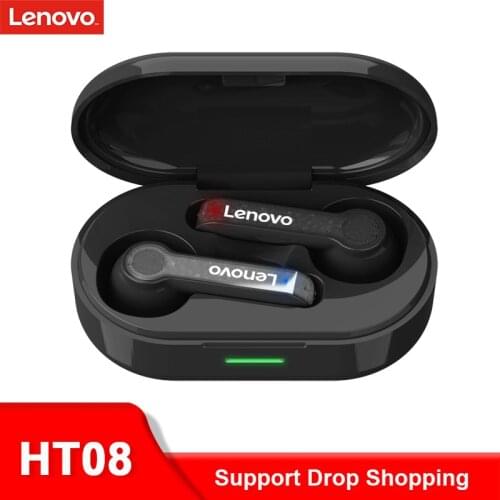 New Lenovo HT08 TWS Earbuds Original Official Earphones Wireless Bluetooth Headphones Sport Hands-free Headset Earphone with Mic