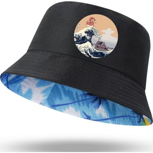 Ponyo Japan Anime Cute Bat Men Women Bucket Hat Outdoor Sunscreen Beach Cap Fisherman Hat Fishing Hat Sun Hiking Fishing Cap