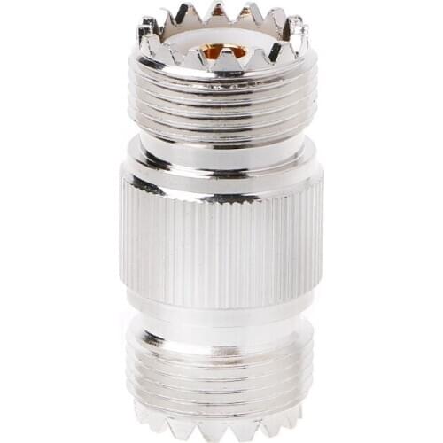 UHF PL-259 SO-239 Female To UHF Female Jack RF Straight Connector Adapter Nickel