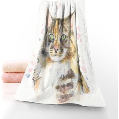 Hot Sale Custom Lovely Cat 35x75cmFitness Sports Towel Portable Quick-drying Towel Yoga Outdoor Microfiber Sports Towel
