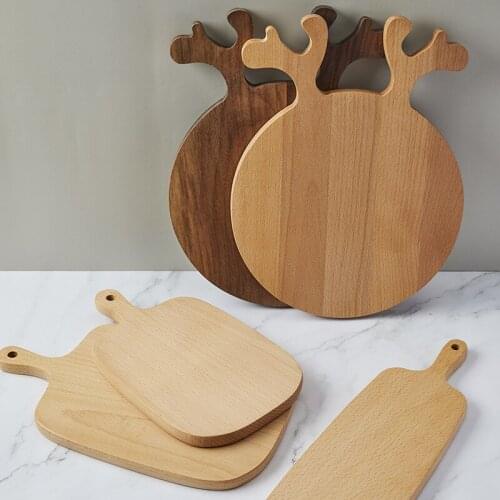 Beech Walnut Cutting Board Wood Kitchen Solid Whole Wood Rootstock Fruit Lacquerless Wood Chopping Board Kitchen Wooden Board