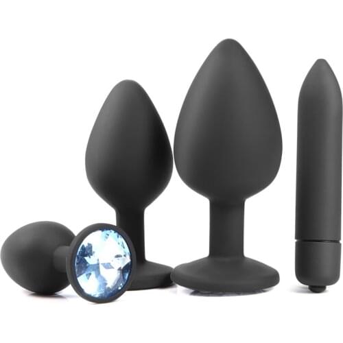 Bullet Silicone Anal Plug Jewelry Dildo Vibrator Sex Toys for Woman Prostate Massager Bullet Vibrador Butt Plug for Men Gay