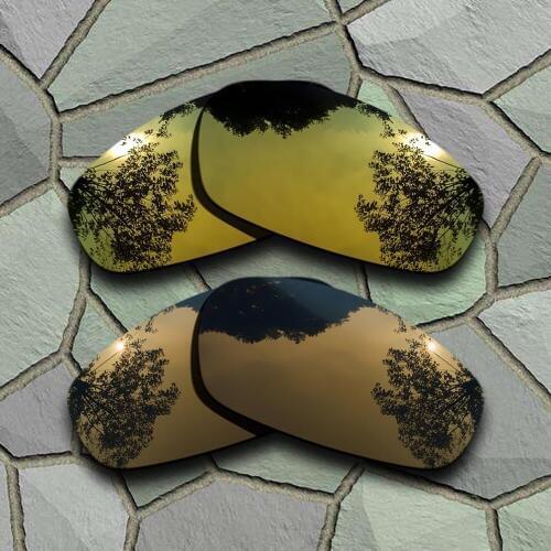 Yellow Golden&Bronze Copper Sunglasses Polarized Replacement Lenses for Oakley Split Jacket