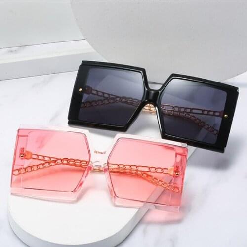 New Refined Square Sunglasses For Women Fashion Lady Oversize Pink Shades Rimless Sunglasses Female Summer Driving Eyewear