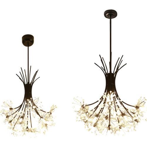 Modern Chandelier Crystal Romantic Dandelion Chandelier Flower LED Light Deco For Parlor Living Room Bedroom Chandelier PA0452
