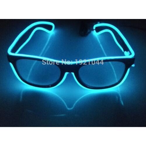 10 Colors Choice 50pcs Flashing EL Wire Led Glasses Neon Glow Rope Luminous Party Lighting Colorful Glowing Gift For Party Decor