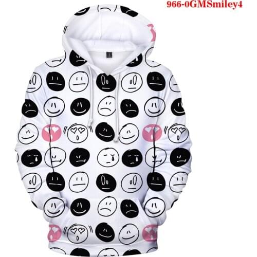3D Print Smiley Face Hip Hop Sweatshirt Oversized Hoodie Men Streetwear Men Women Casual Fashion Winter Smiley Face Sweatshirts