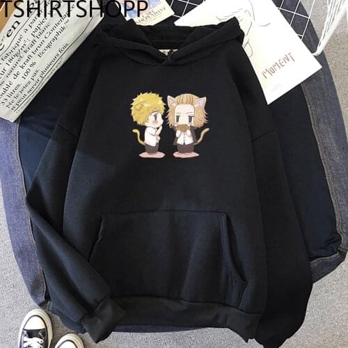 Anime Hoodies Tokyo Revengers Neko Mikey Chibi Hoodie Sweatshirt Plus Size Harajuku Hoodied Autumn and Winter Men Clothing