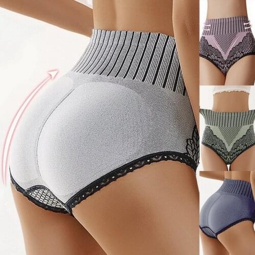 Seamless Large Size Panties Underwear Women High Waist Brief Hip Lift Breathable Sexy Lingerie Body Shaper Abdominal Pants