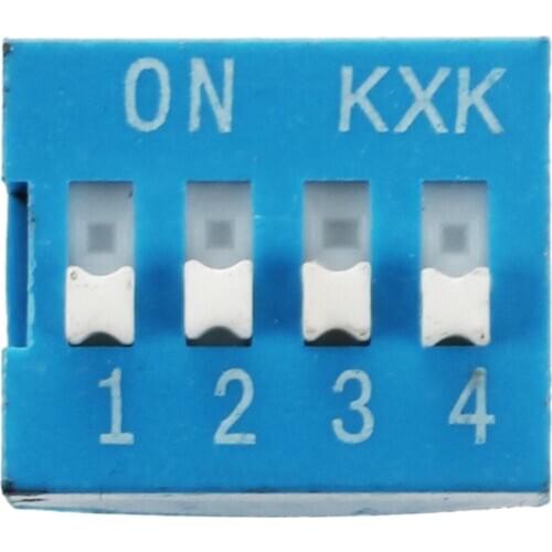 Top quality 10 Pcs 2 Row 8 Pin 4P Positions 2.54mm Pitch DIP Switch Blue