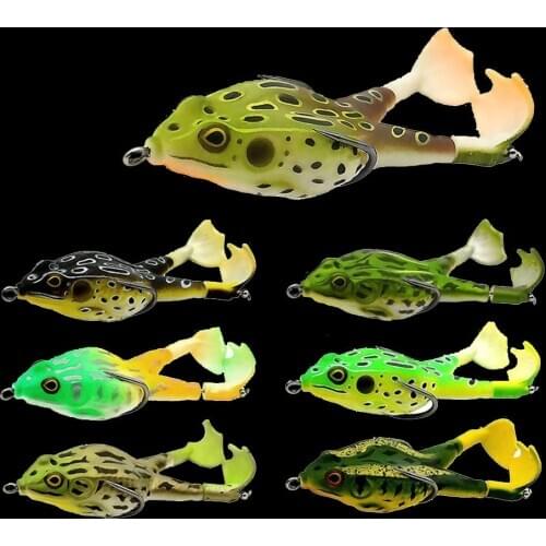 WALK FISH New 10 colors Artificial Bait Rotating legs thunder frog fishing lure 9cm/13.7g floating bionic soft lure carp fishing