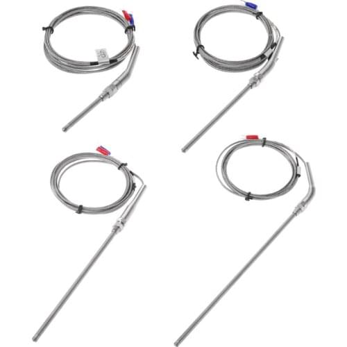 2021 New 2m K Type Thermocouple Probe 50mm/100mm/150mm/200mm Stainless Steel Thermocouple 0-400℃ Temperature Sensor