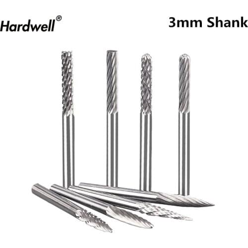 1pc-free shipping solid carbide tungsten steel,3mmx3mm wood plastic copper aluminum steel electric grinding head,Polishing tool