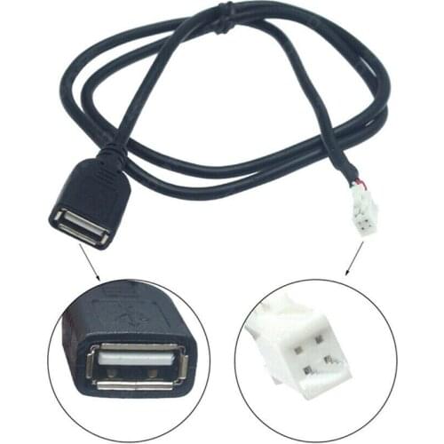 2 Pcs Car USB Cable Adapter 4Pin & 6Pin Connector USB Extension Cable Adapter Cable USB Charger Cable Adapter