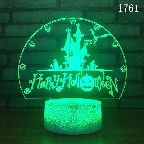 Halloween 3d Light Fixtures Pumpkin Lantern Creative Remote Decorative Led Night Lights Usb Led Lovely Cartoon Childrens Toys