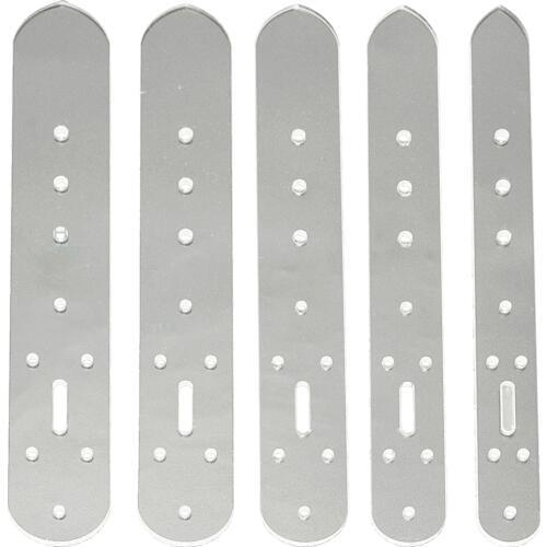 5Pcs Set Acrylic Leather Belt Buckle Head End Templates Stencil Tool