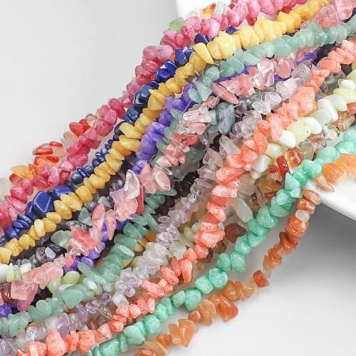 5-8mm Irregular Shape Natural Stone Clips Beads Loose Spacer Beads DIY Jewelry Bracelets Necklace