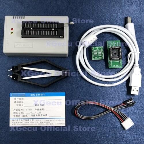 Black socket V10.27 XGecu TL866II Plus Programmer support 15000+IC SPI Flash NAND EEPROM MCU replace TL866A TL866CS + 2 adapters