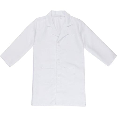 Kids Boys Girls Doctor Surgeon Halloween Cosplay Dress up Long Sleeves Nurse Uniform Party Costume Lab Coat Roleplay Outfits