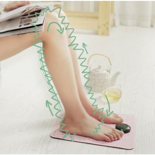 Electric EMS Foot Massage Pad Feet Acupuncture Stimulator Pulse Muscle Massager Feet Massage Cushion Usb Foot Care Tool Machine